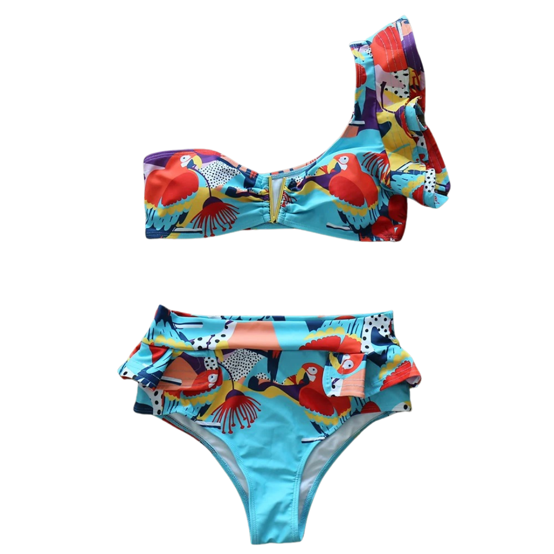 Venüs Serisi Tek Omuz Flamingo Bikini